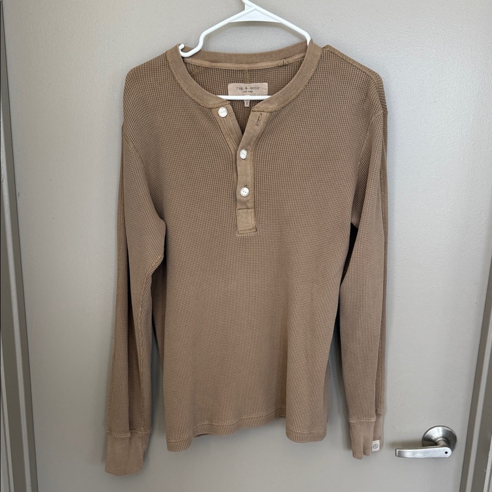 rag & bone Tan Henley Shirt